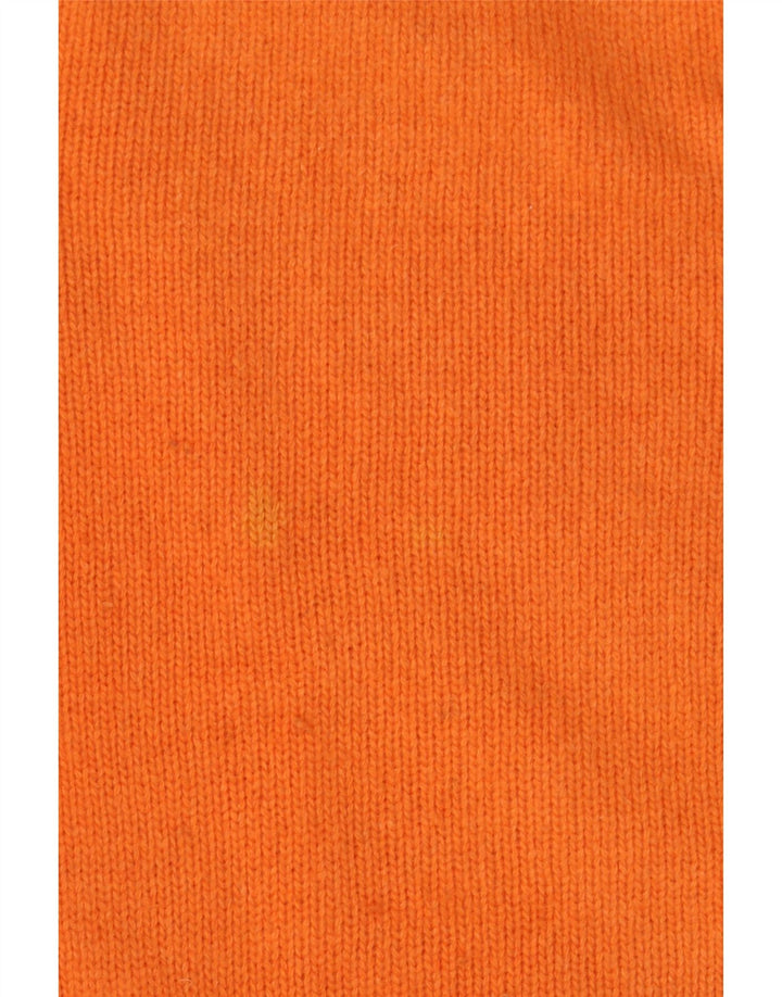 Suéter masculino Murphy & Nye com gola redonda XL de lã laranja