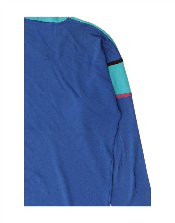 Crane Mens Top Manga Longa IT 48/50 Algodão Colourblock Azul Médio