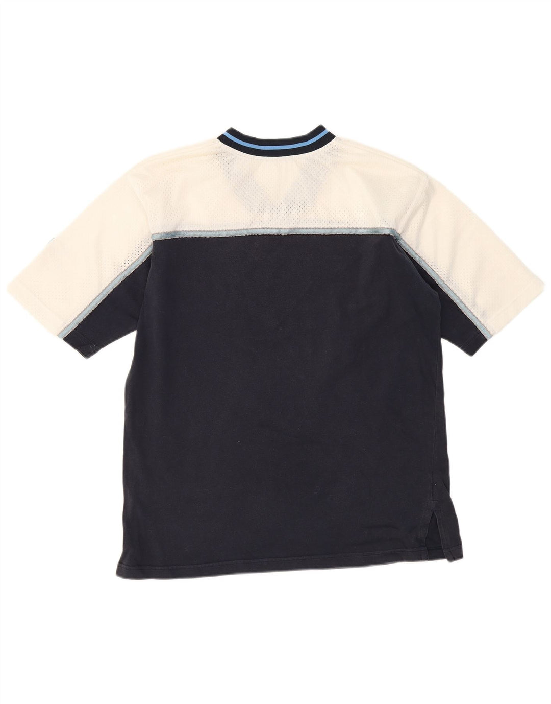 Camiseta masculina FILA top pequeno algodão colorblock azul marinho