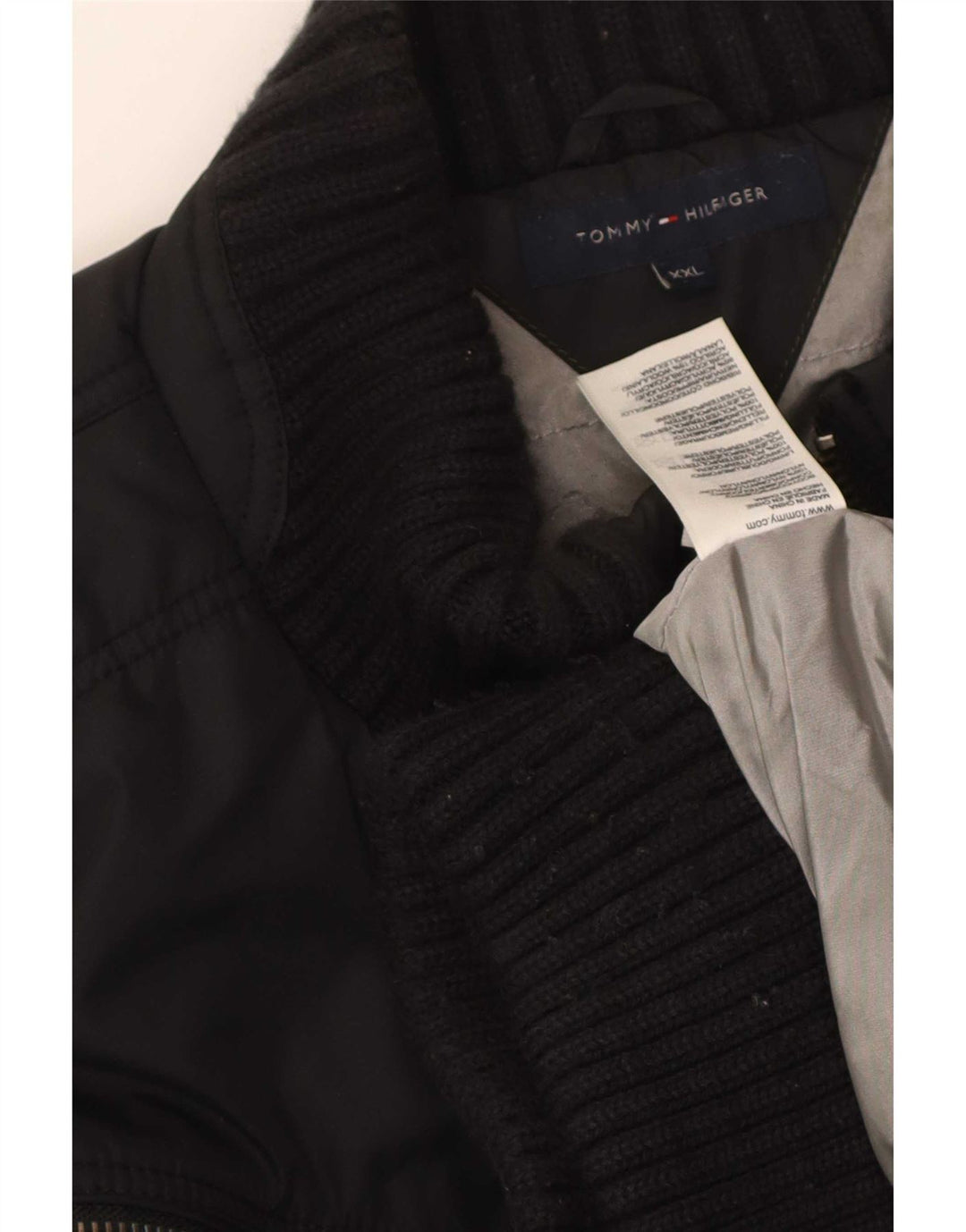 Jaqueta bomber masculina Tommy Hilfiger Reino Unido 44 2XL preto nylon