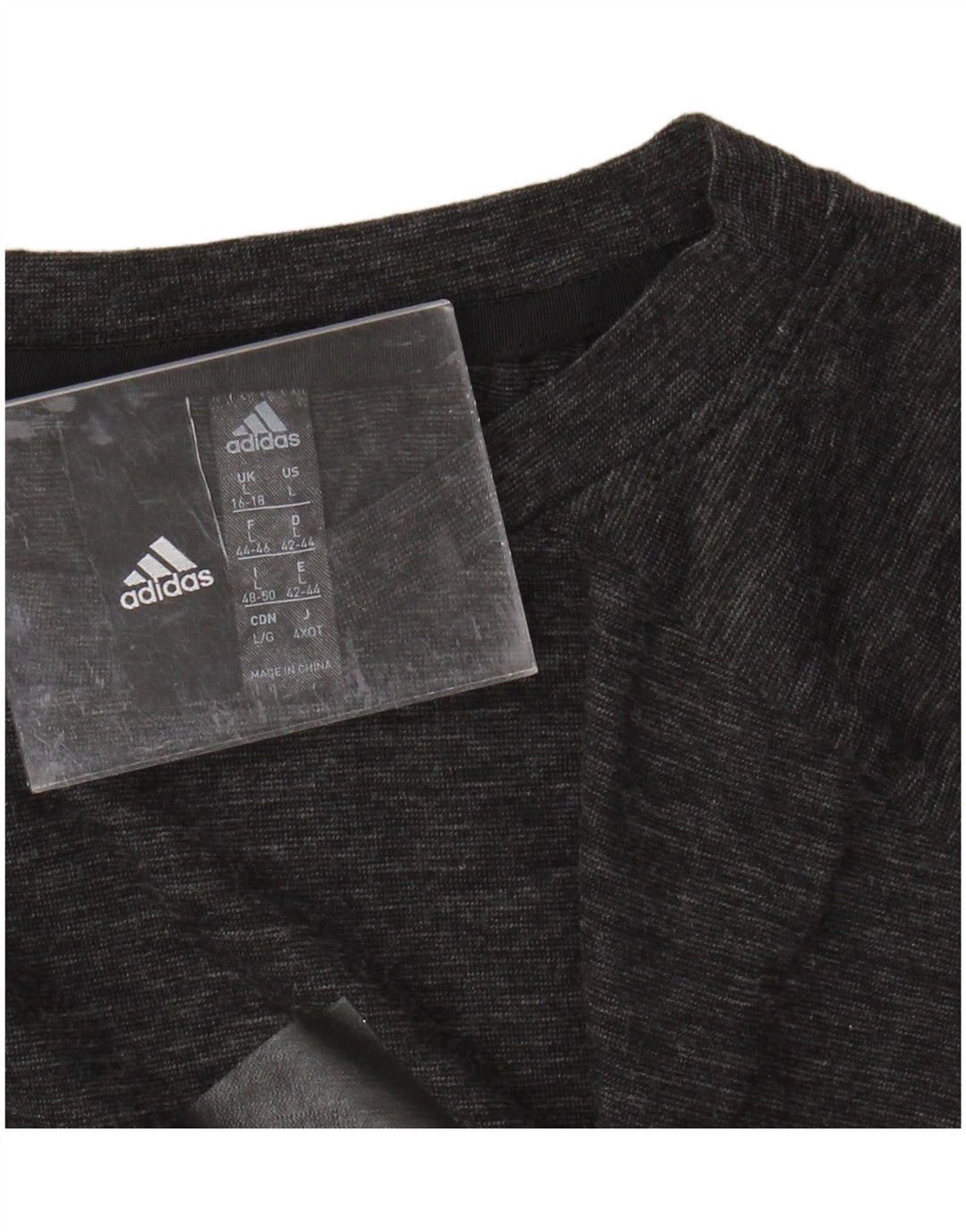 ADIDAS Womens Graphic Vest Top UK 16/18 Grande Cinza Flecked