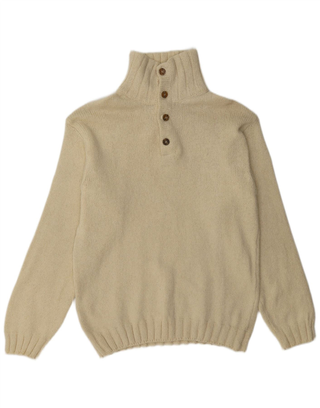 Suéter masculino Marlboro Classics com gola redonda XL lã bege