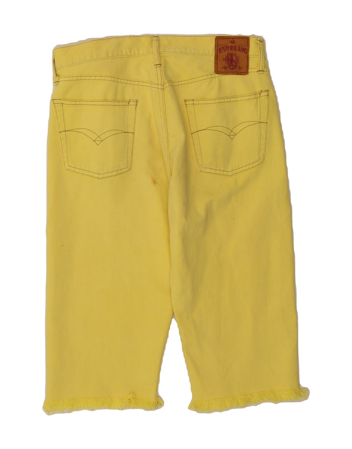 REPLAY Mens Denim Bermuda Shorts W34 Large Yellow Cotton Vintage Replay and Second-Hand Replay from Messina Hembry 