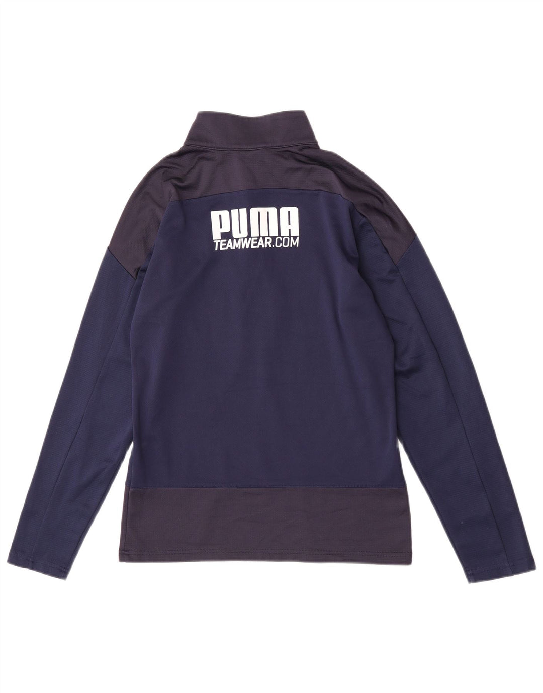 Puma Mens Graphic Pullover Treino Top Pequeno Azul Marinho Colorblock