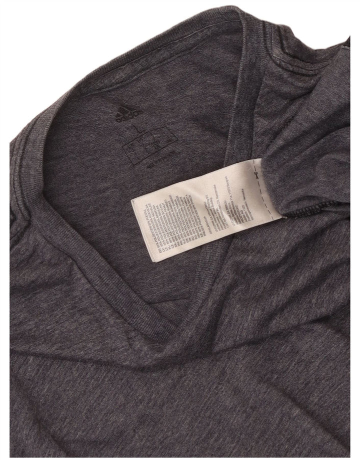 Camiseta masculina Adidas grande poliéster manchado azul marinho