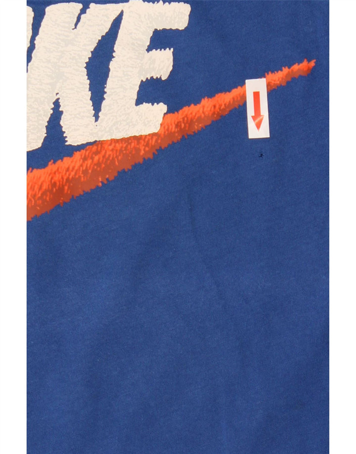 Camiseta Nike masculina gráfica top grande algodão azul