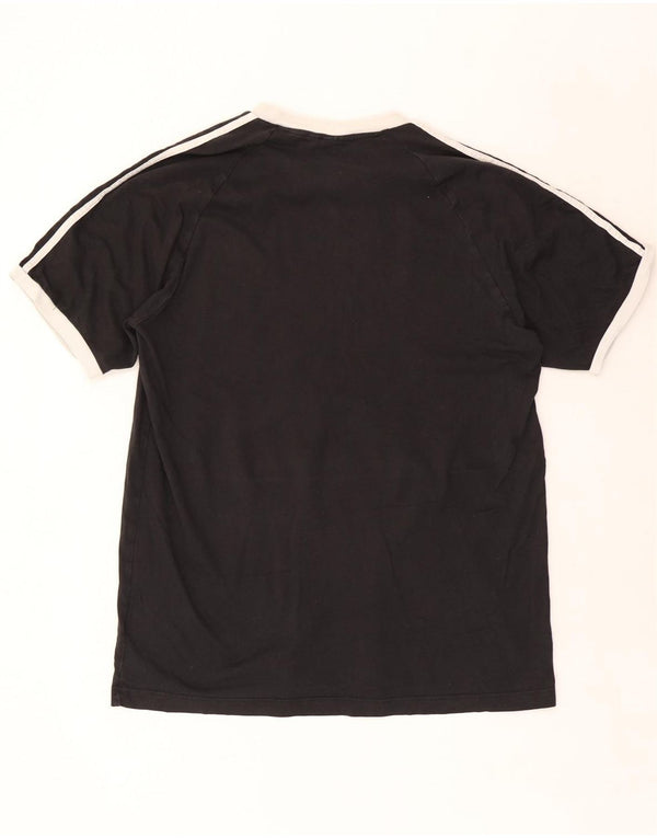 Adidas Mens Camiseta Top XL Preto Colorblock Algodão