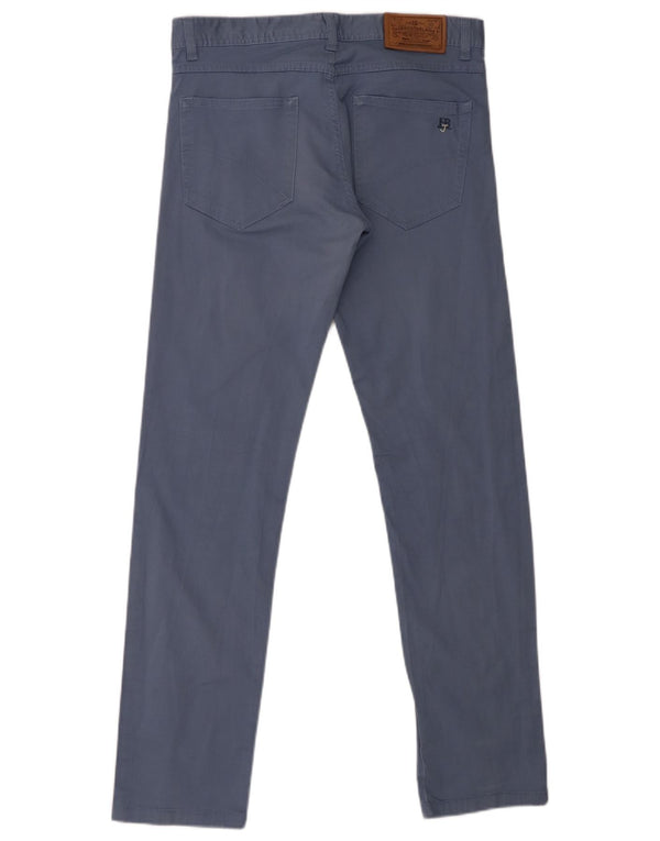Calça feminina casual justa Harmont & Blaine W32 L31 algodão azul