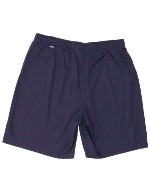 Shorts esportivos masculinos Puma grandes poliéster azul marinho