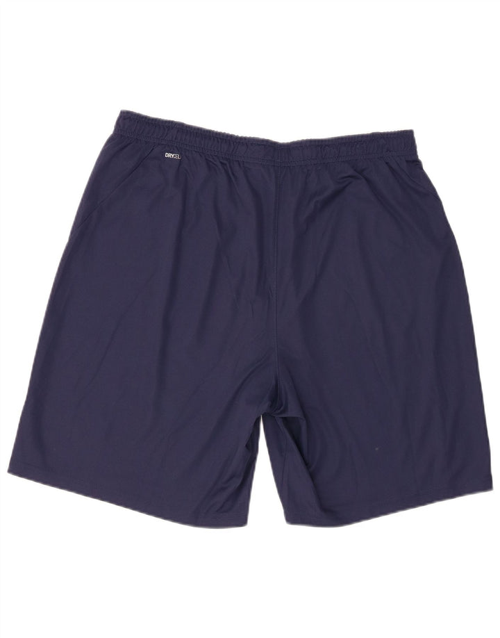 Shorts esportivos masculinos Puma grandes poliéster azul marinho
