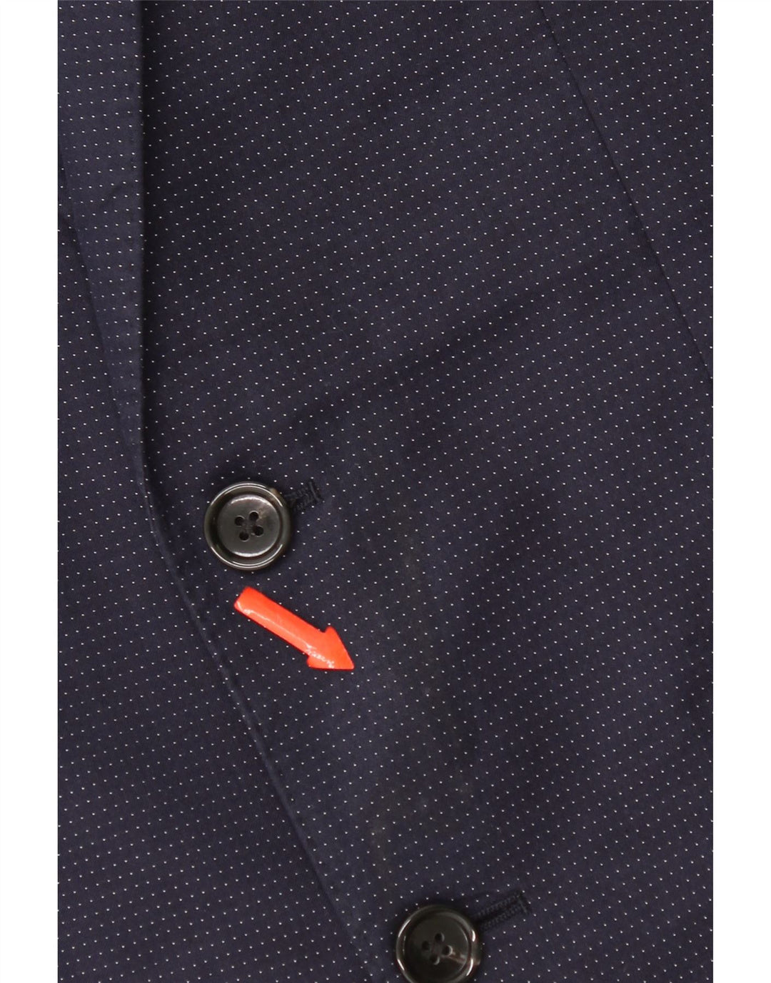 J. Crew Jaqueta masculina Ludlow 2 botões Blazer Reino Unido 36 pequena azul marinho manchada