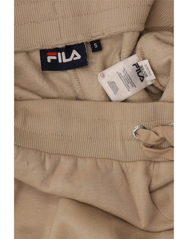 Fila Womens Graphic Tracksuit Calças Joggers UK 10 Pequeno Poliéster Bege