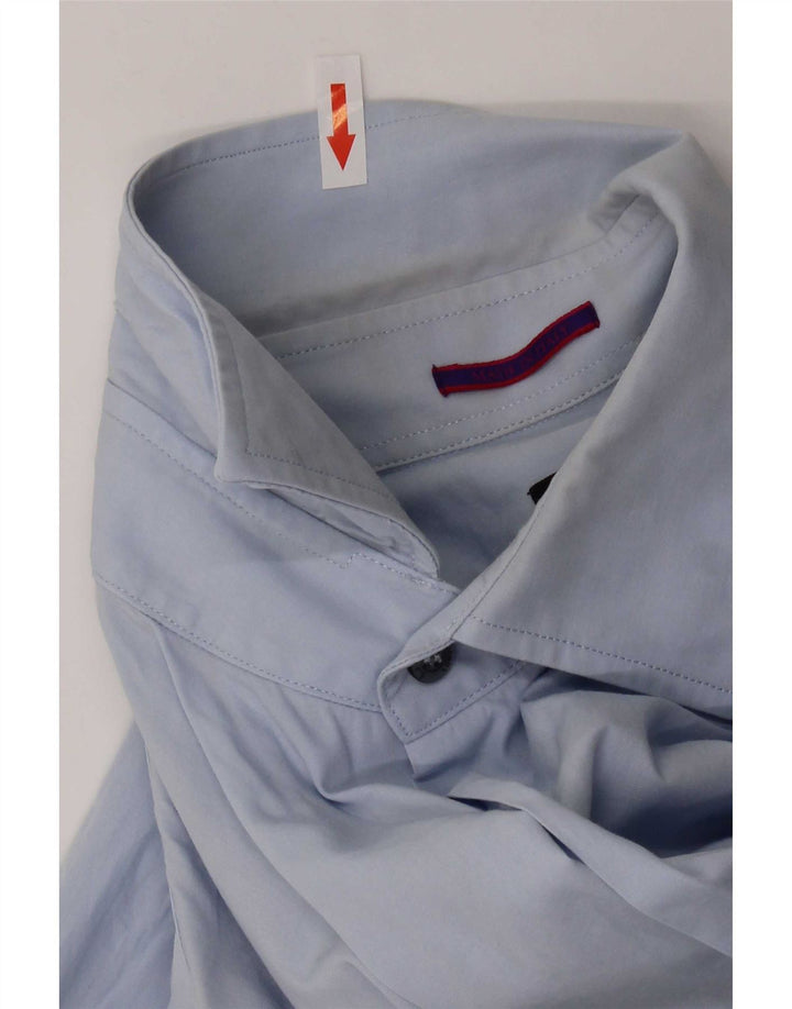 Camisa masculina Paul Smith tamanho 38 15 algodão azul médio