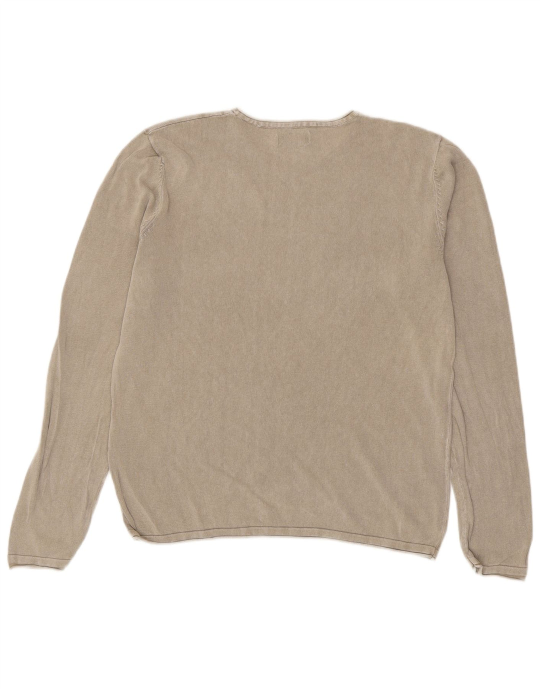 Suéter masculino JACK & JONES com gola redonda, algodão bege grande
