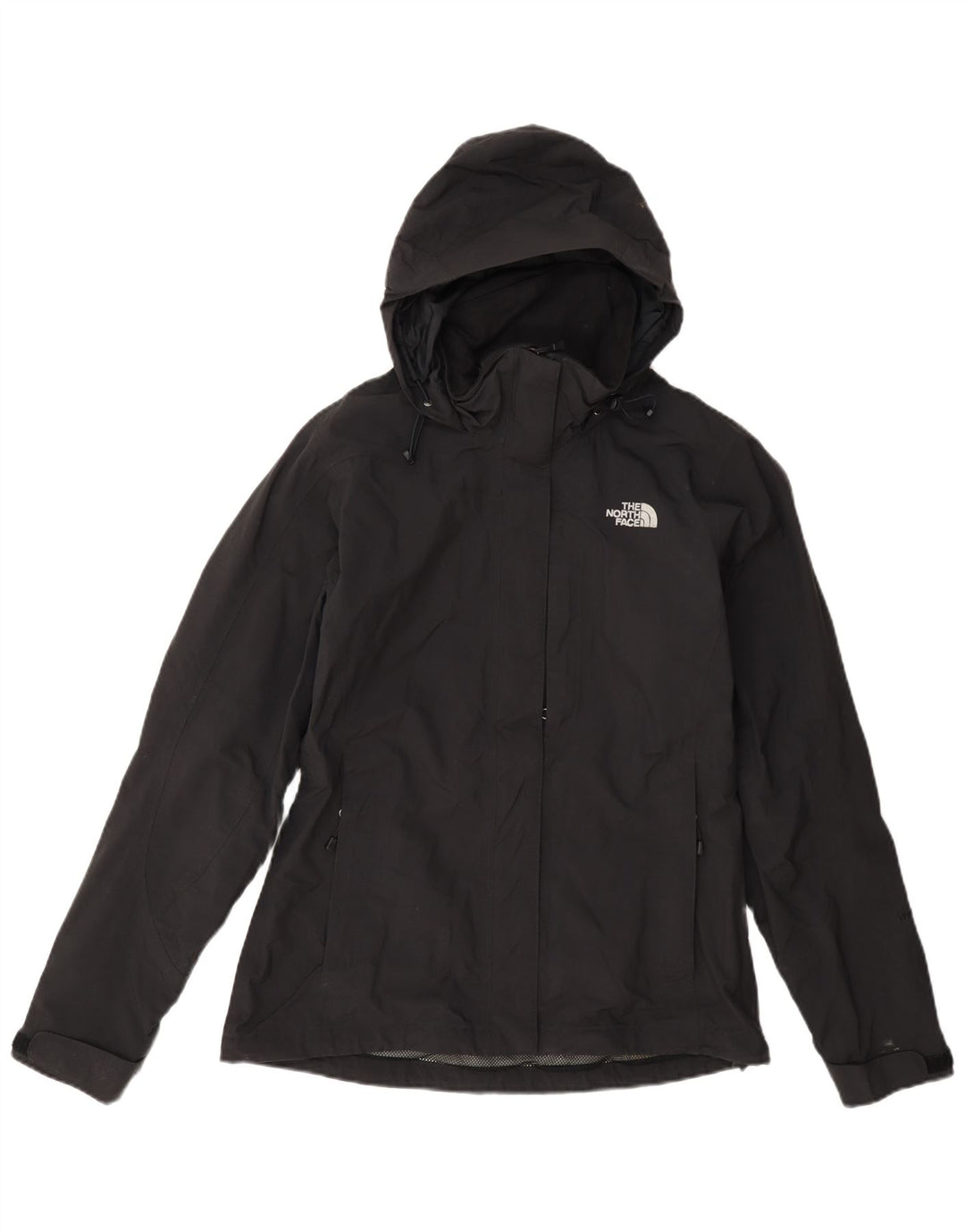 Jaqueta de chuva feminina com capuz The North Face UK 10 pequena nylon preta