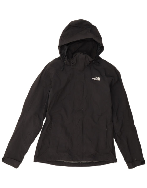 Jaqueta de chuva feminina com capuz The North Face UK 10 pequena nylon preta