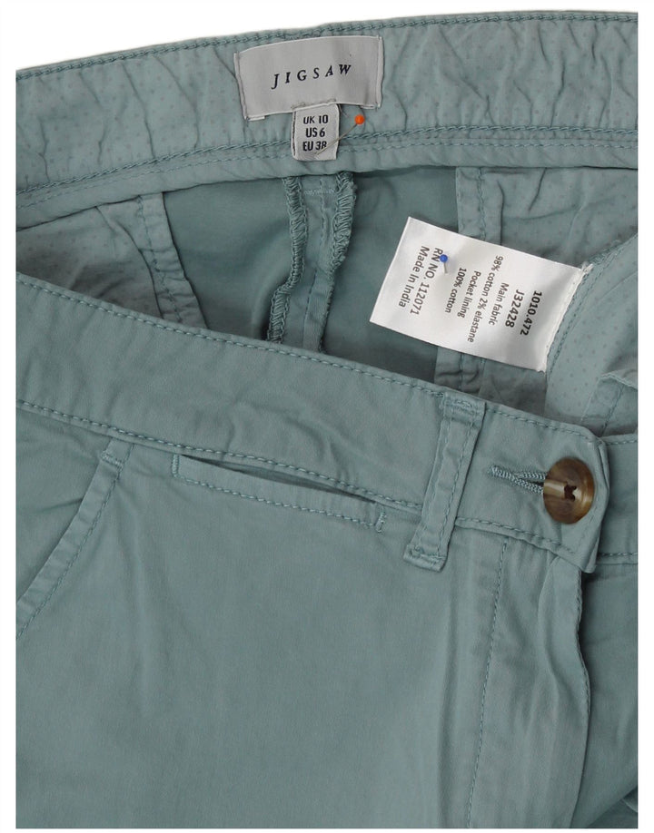Calça chino feminina JIGSAW UK 10 pequena W29 L30 turquesa