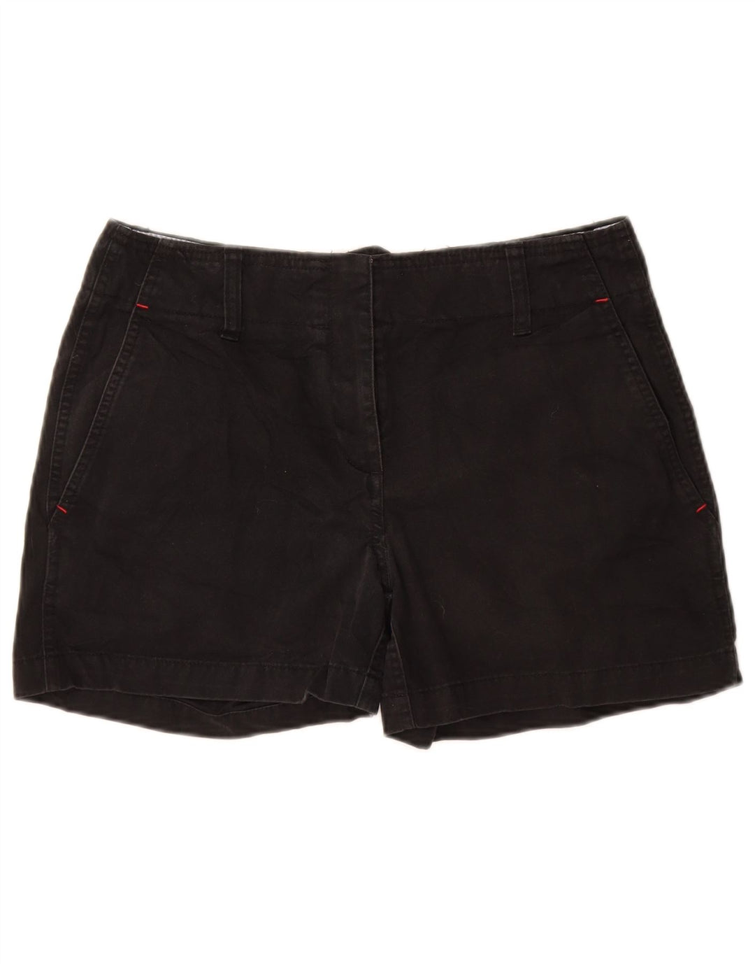 Shorts Chino feminino Tommy Hilfiger US 8 médio W30 algodão preto