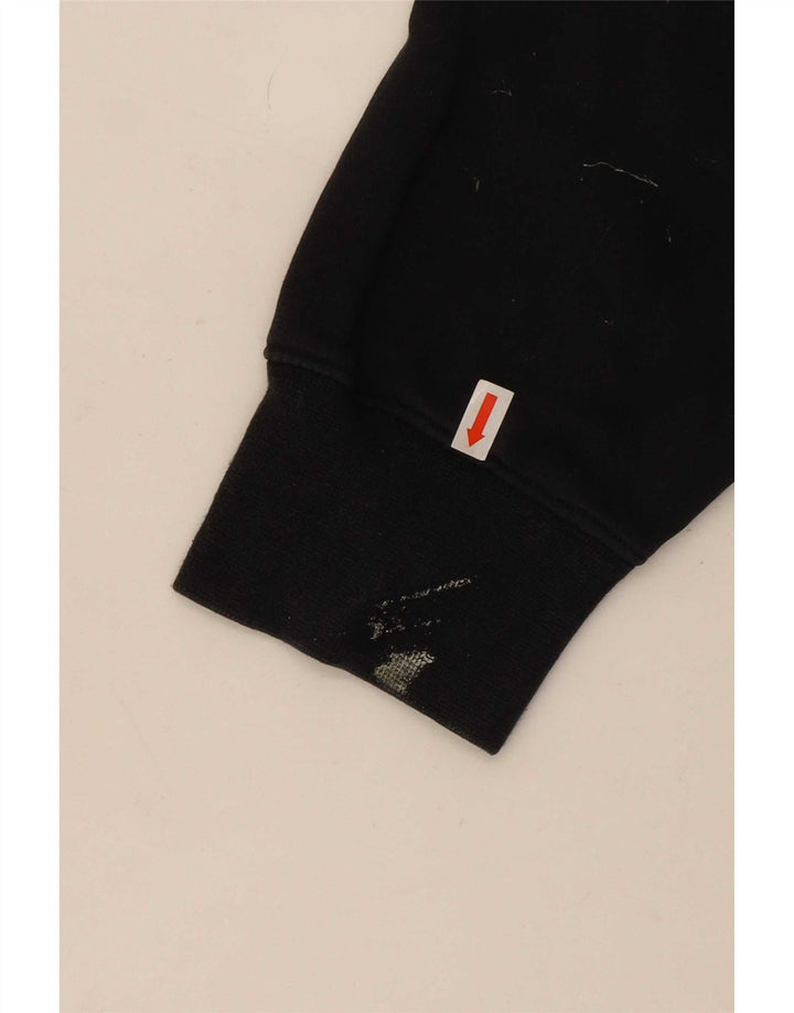 Nike Mens Hoodie Jumper Grande Algodão Preto
