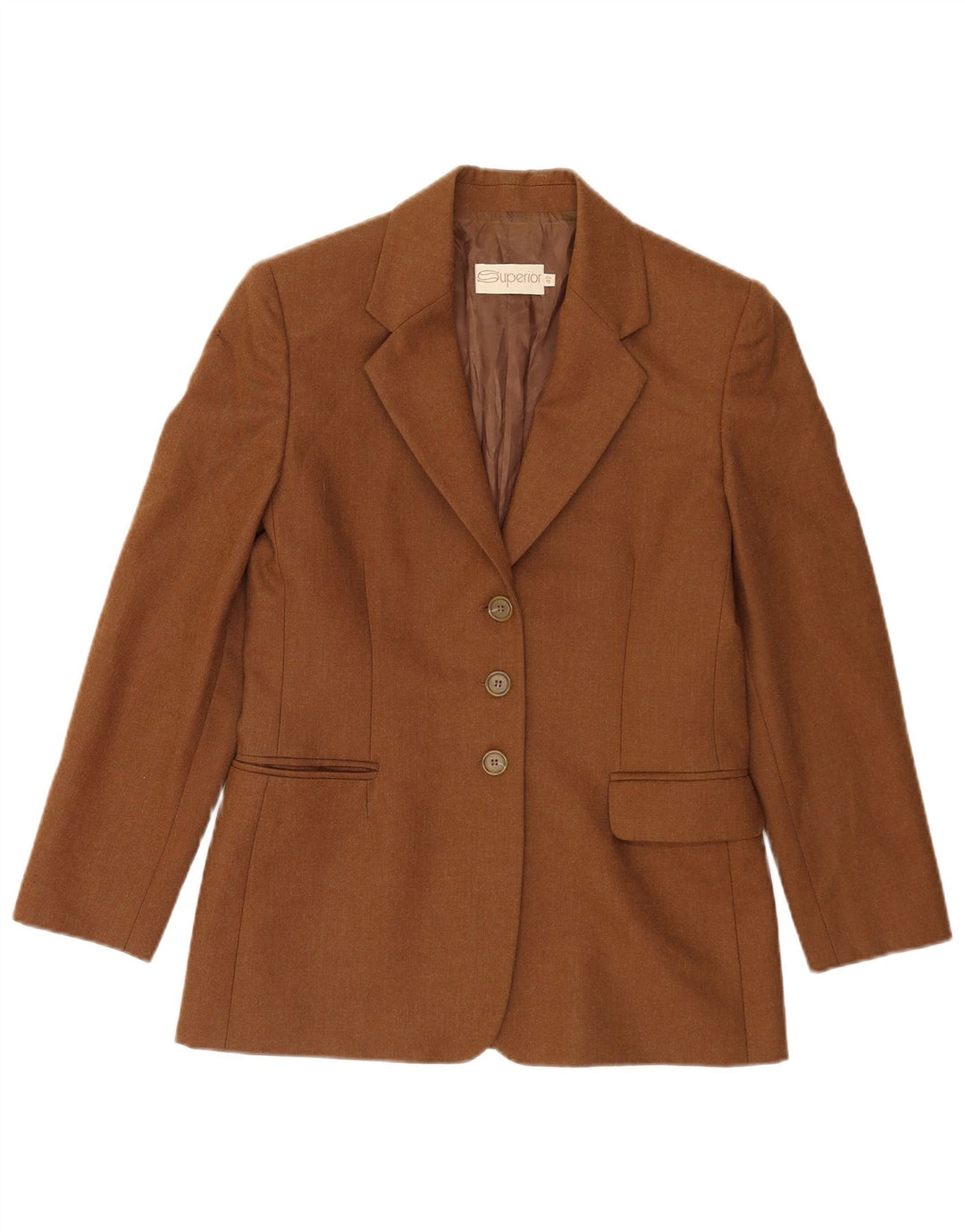 Jaqueta Blazer Feminina Superior com 3 Botões IT 42 Viscose Marrom Média