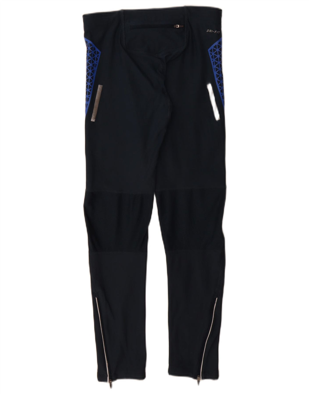 Leggings Nike Womens Dri Fit UK 8 Pequeno Poliéster Geométrico Azul Marinho