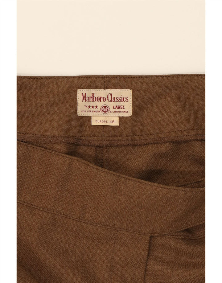 MARLBORO CLASSICS Womens High Waist Chino Trousers EU 46 XL W32 L31 Brown Vintage Marlboro Classics and Second-Hand Marlboro Classics from Messina Hembry 