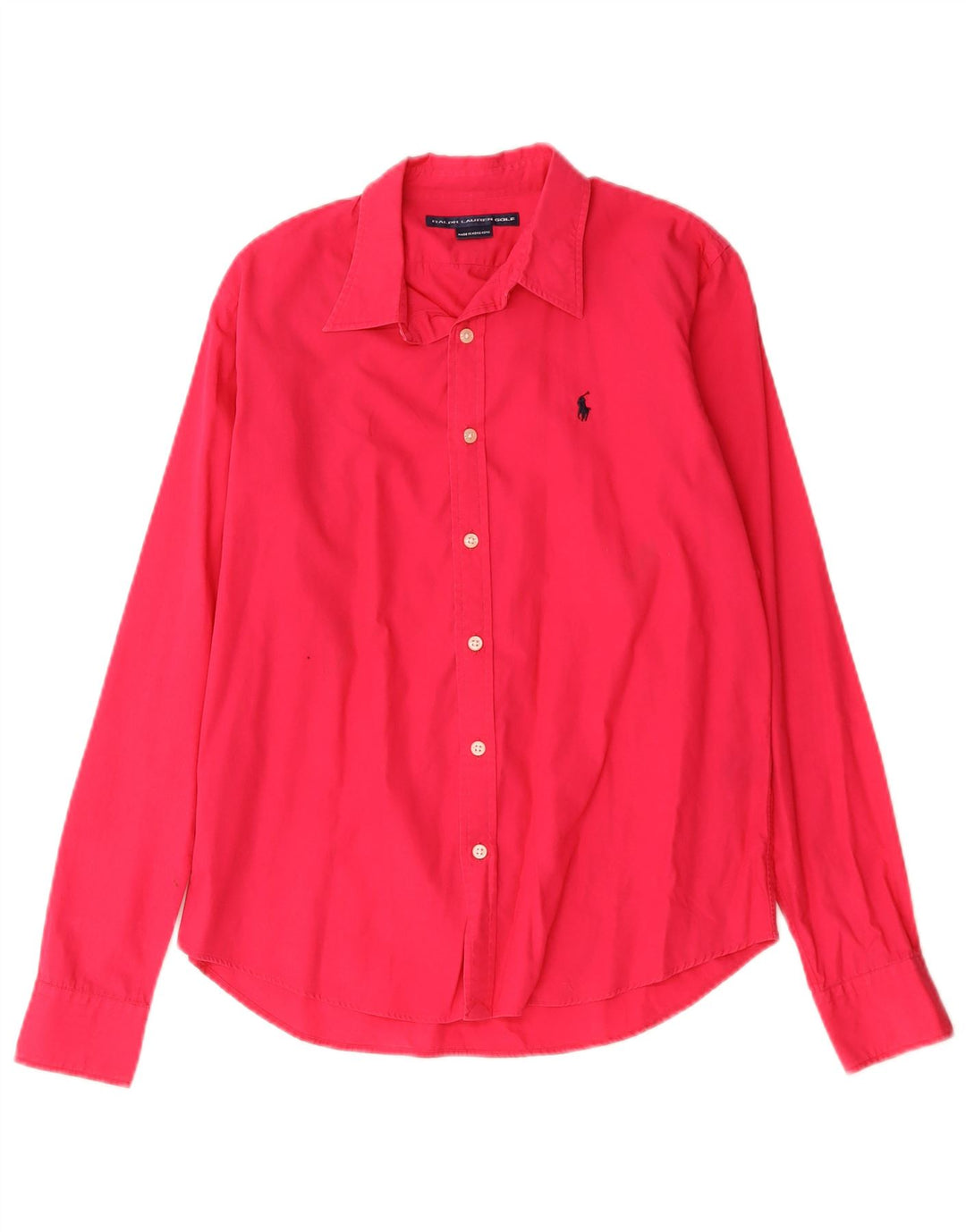 Camisa feminina Ralph Lauren Reino Unido 14 algodão vermelho médio