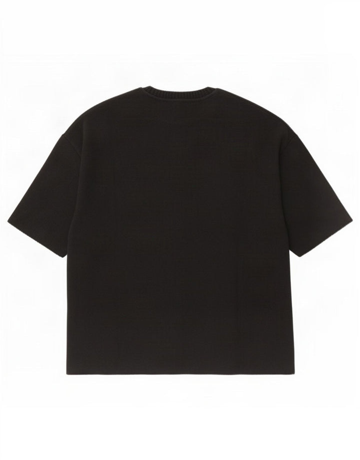 Blusa feminina Marks & Spencer UK 12 média preta manchada