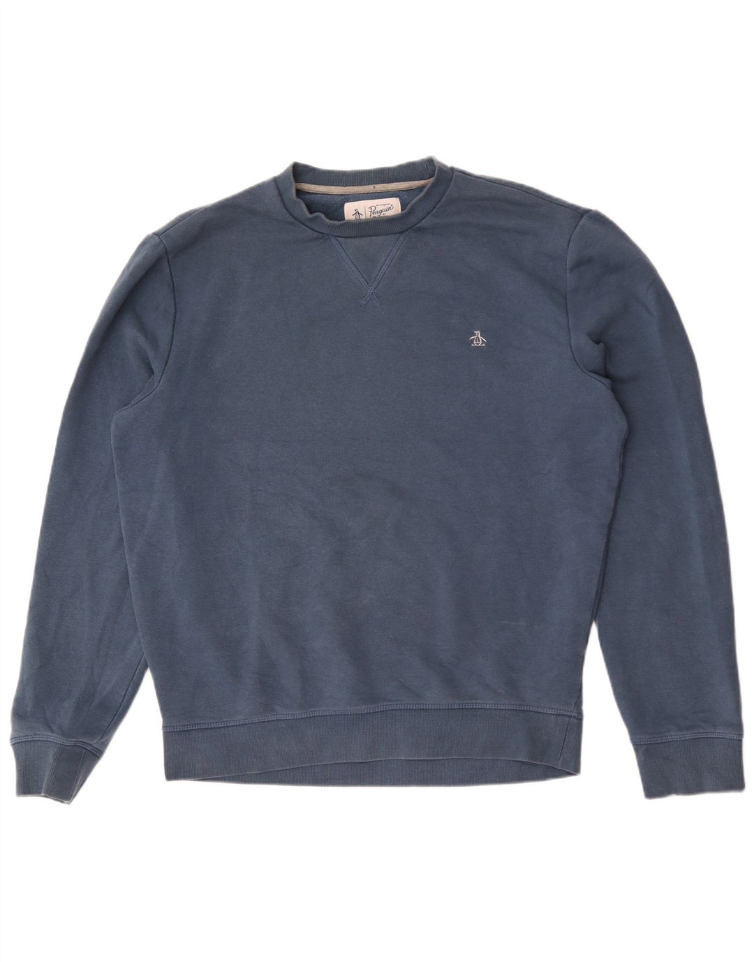 Penguin moletom masculino jumper grande algodão azul