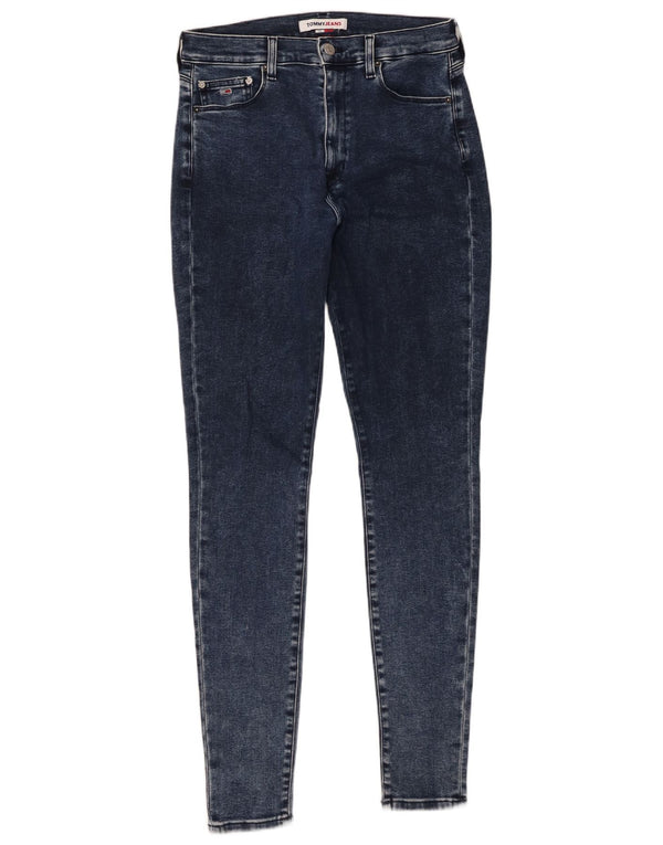 Tommy Hilfiger feminino Sylvia High Rise Skinny Jeans W32 L34 Azul Algodão