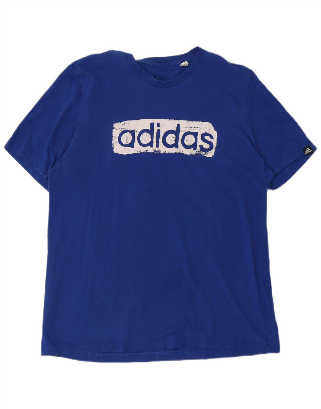 ADIDAS Mens Graphic T-Shirt Top Médio Algodão Azul
