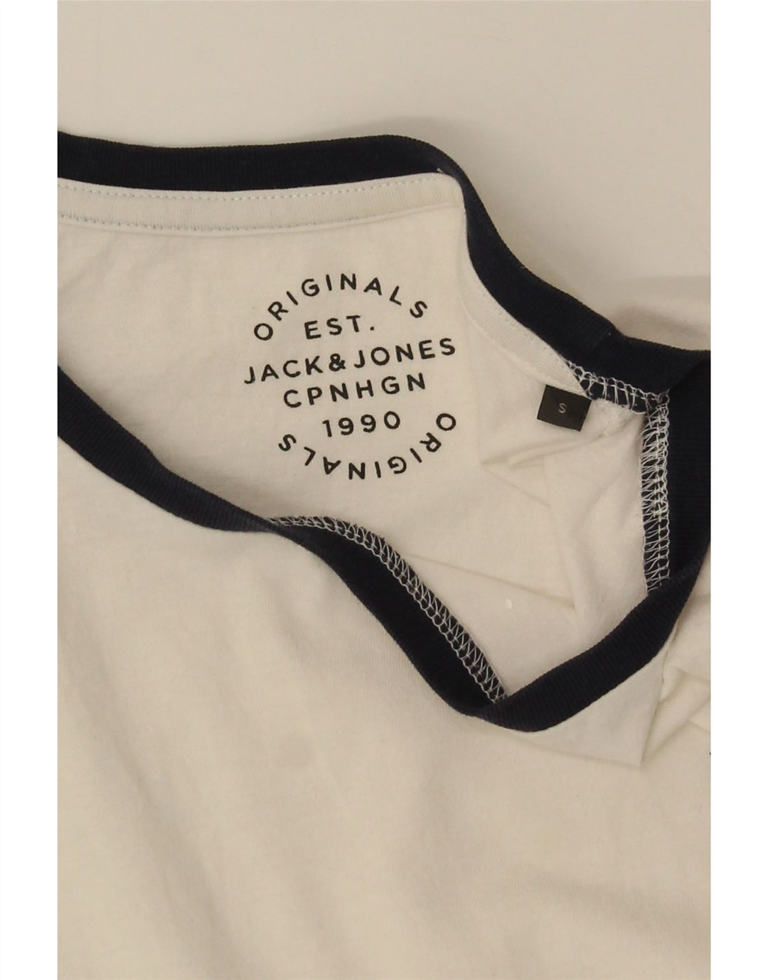 Camiseta masculina Jack & Jones pequena branca