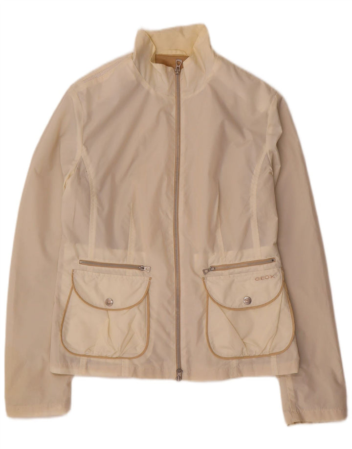 Jaqueta de chuva feminina GEOX RESPIRA UK 10 pequena branca