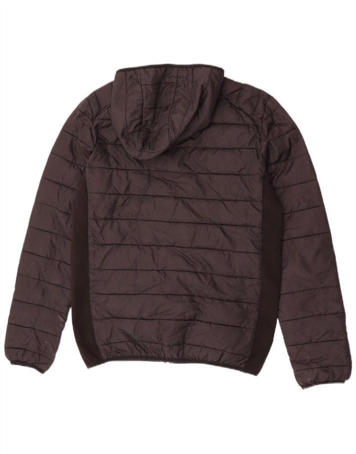 Jaqueta masculina acolchoada com capuz Ellesse UK 36 pequena preta nylon