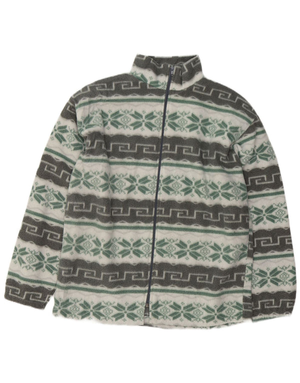 Jaqueta de lã masculina vintage UK 42 XL cinza Fair Isle