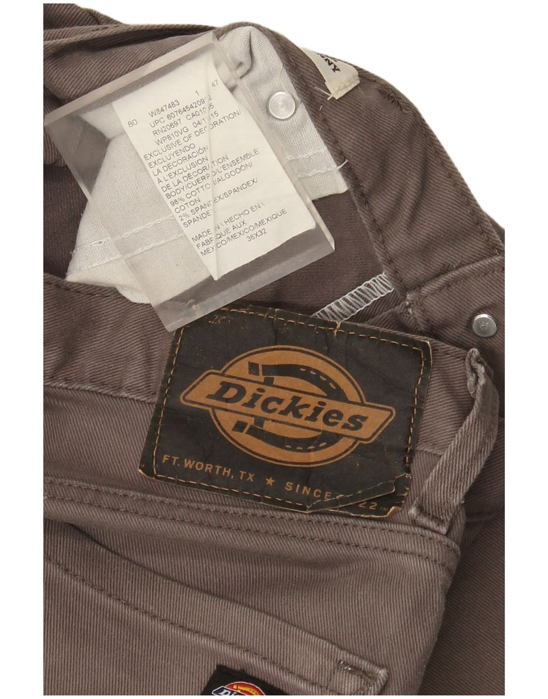 Calça jeans skinny masculina Dickies W36 L32 algodão cinza