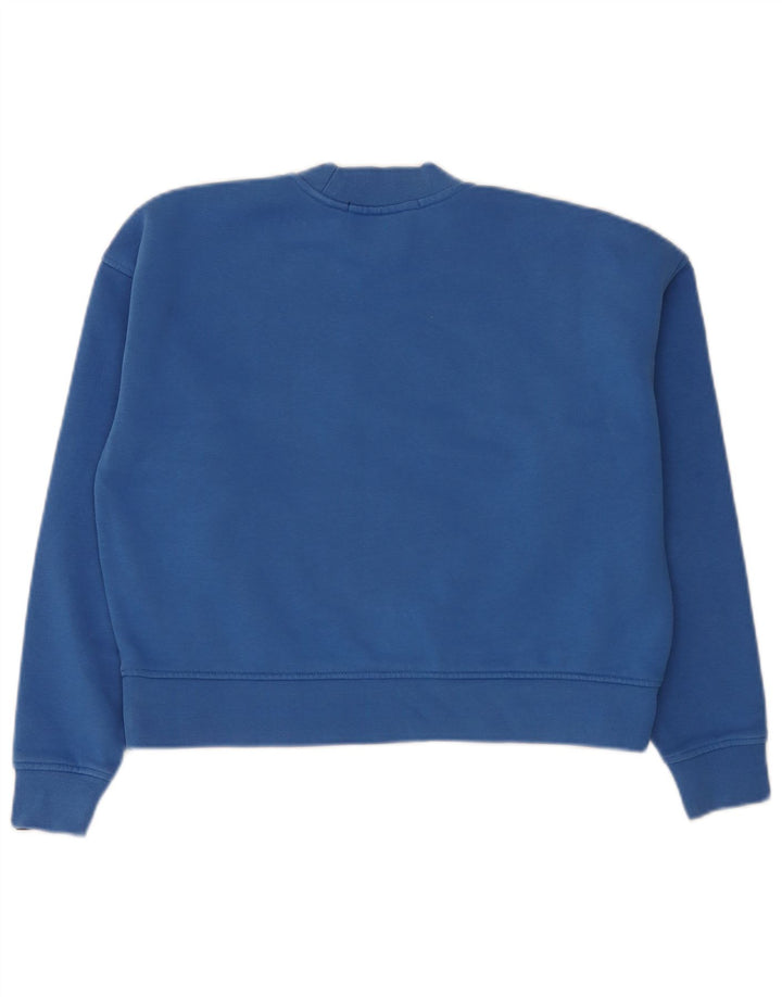 Scotch & Soda moletom feminino grande com estampa gráfica UK 10 pequeno azul