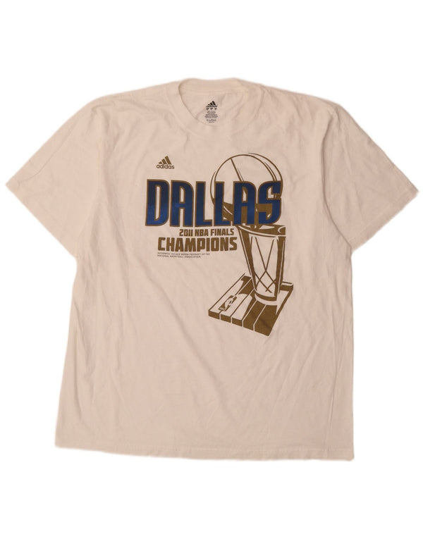 Camiseta Adidas Mens Dallas Graphic Top XL Algodão Branco