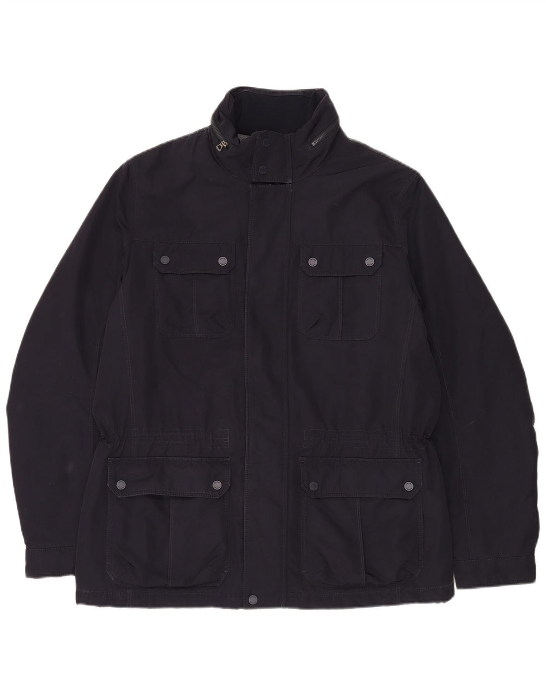 Jaqueta utilitária masculina Geox com capuz UK 42 XL azul marinho