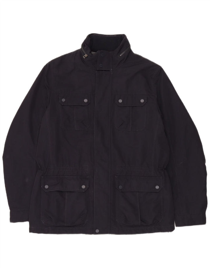 Jaqueta utilitária masculina Geox com capuz UK 42 XL azul marinho