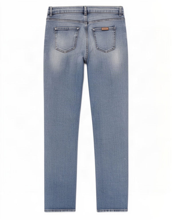 Marks & Spencer Jeans Slim Feminino Reino Unido 10 Pequeno W28 L30 Azul Algodão