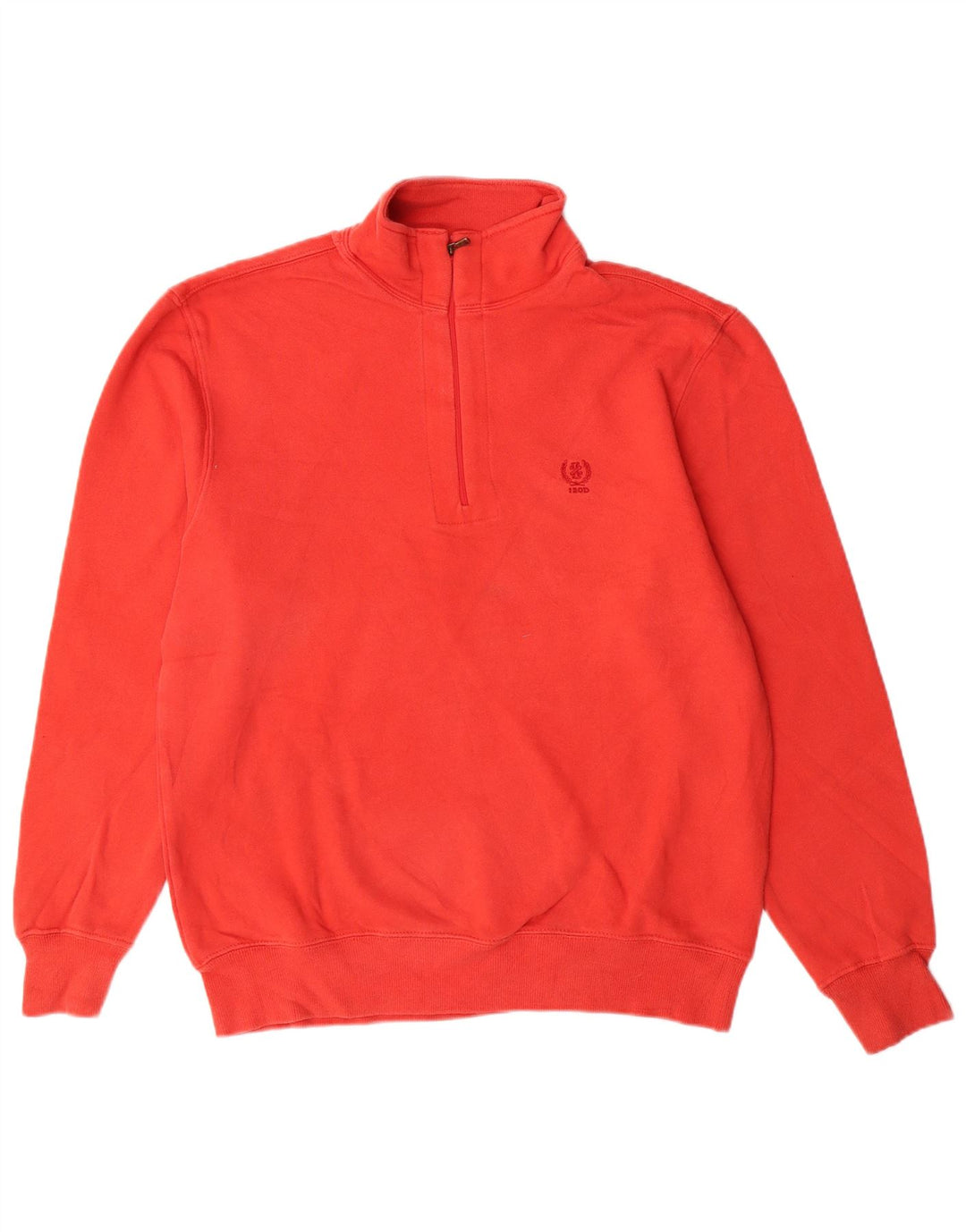 Suéter masculino Izod com zíper 1/4 pequeno algodão vermelho