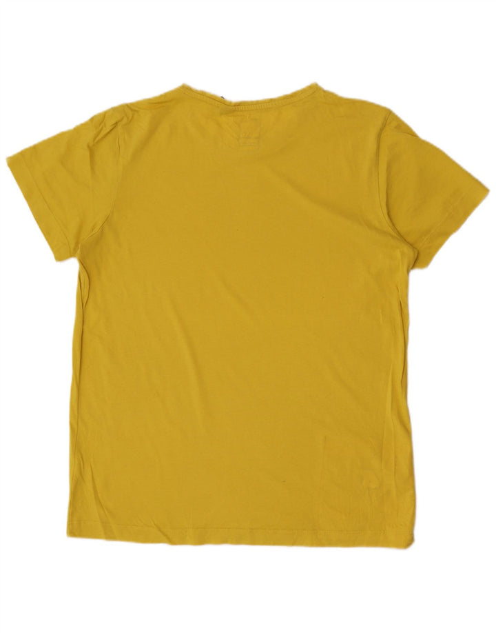 Camiseta masculina K-Way Top grande de algodão amarelo