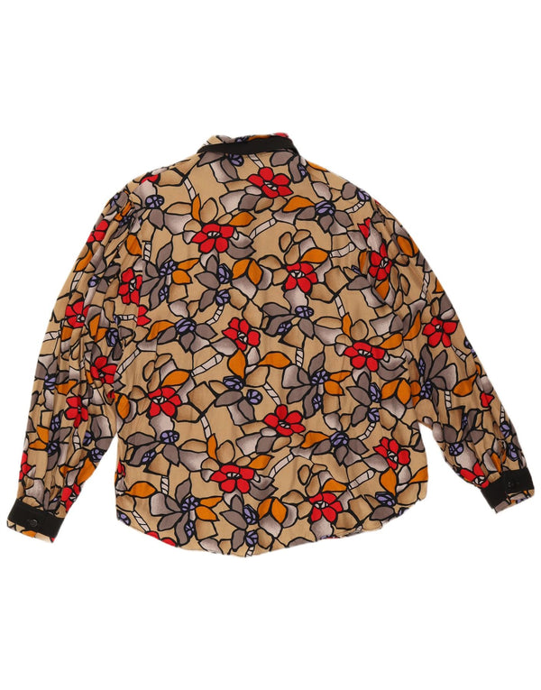 Camisa feminina Insieme UK 14 média floral multicolorida