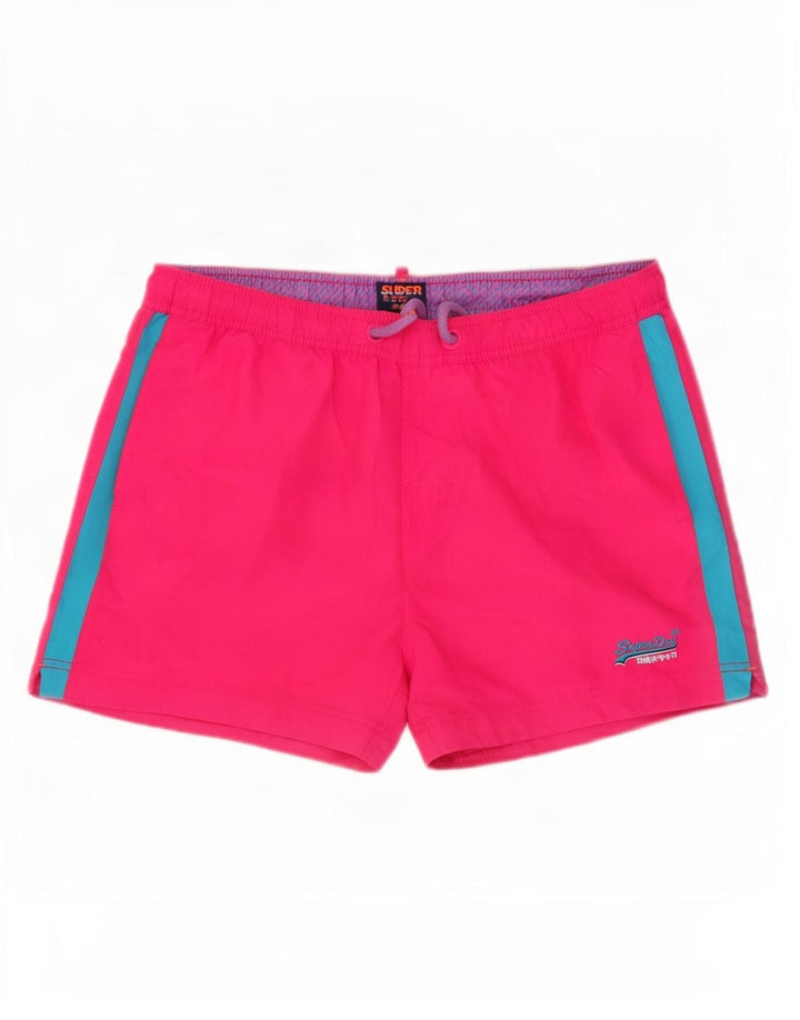 Shorts de natação masculino Superdry XL rosa Colourblock poliéster