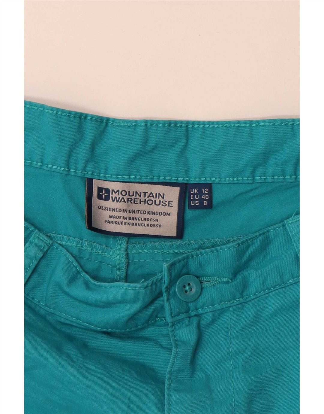 Shorts Chino Feminino Mountain Warehouse UK 12 Médio W32 Azul