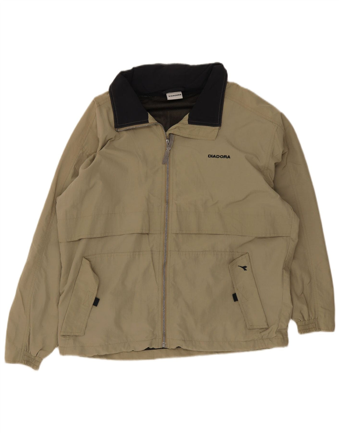 Jaqueta de chuva masculina Diadora UK 36 pequena poliamida cáqui