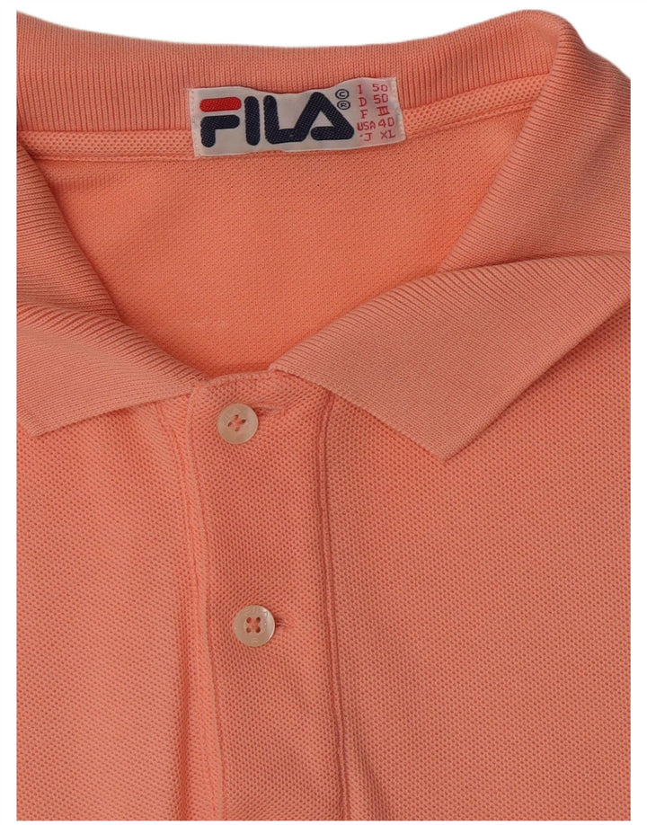 Camisa Polo Masculina Fila IT 50 Médio Laranja
