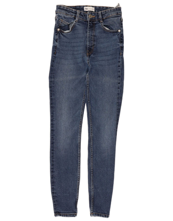 Calça jeans skinny feminina Zara EU 36 XS W26 L26 azul algodão