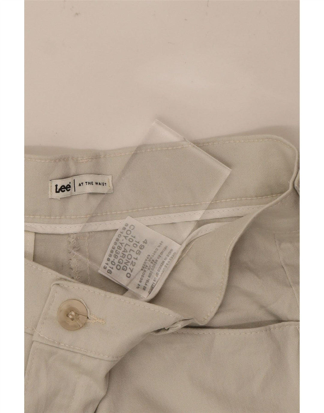 LEE Womens Straight Casual Trousers US 10 Large W32 L33 Beige Cotton Vintage Lee and Second-Hand Lee from Messina Hembry 
